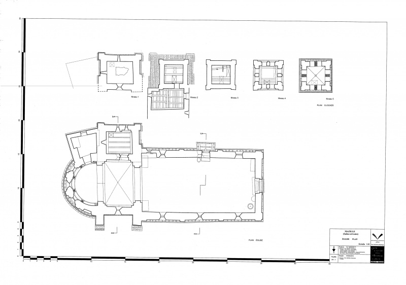 Fichier:N° 1 MAZILLE Eglise plan.jpg